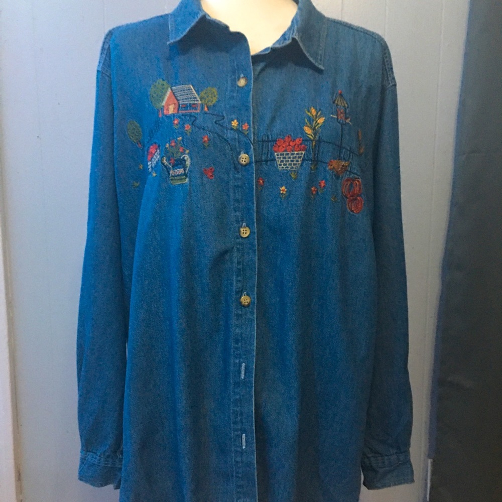 Artsy Denim Top/Shirt